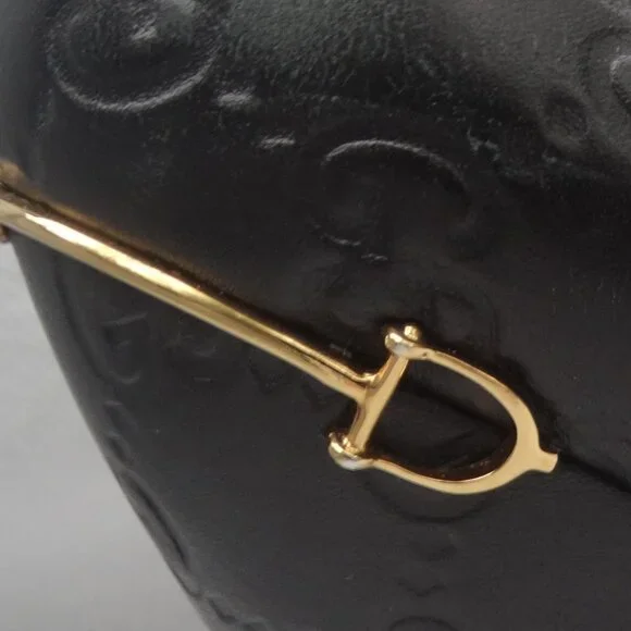 GUCCI GG Logo Guccisima Monogram Pumps Peep Toe 39.5/9 US, Horsebit heel ITALY - Picture 10 of 12